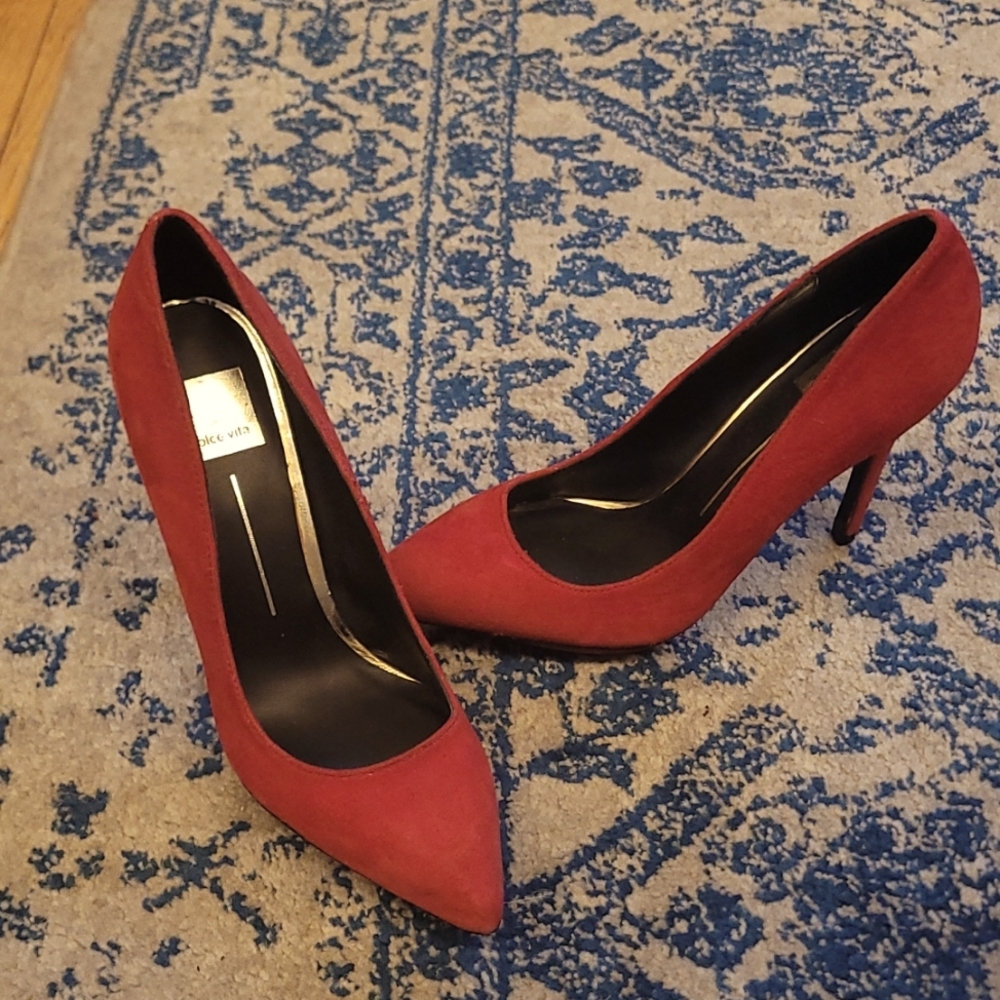 Dolce Vita Red Suede Heels